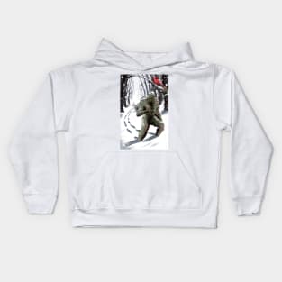 Winter Swamp Thing Kids Hoodie